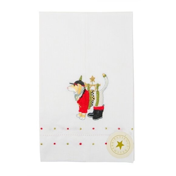 Patience Brewster Krinkles Embroidered TeaTowel - Beagle Bugler - Picture 1 of 2